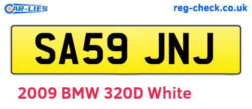 SA59JNJ are the vehicle registration plates.