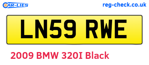 LN59RWE are the vehicle registration plates.