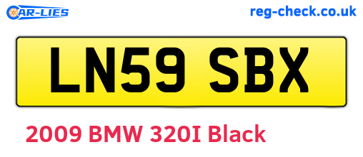 LN59SBX are the vehicle registration plates.