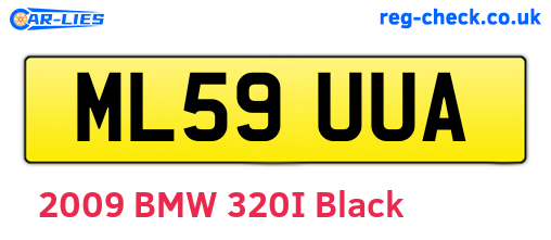 ML59UUA are the vehicle registration plates.