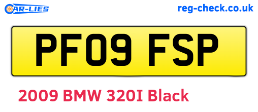 PF09FSP are the vehicle registration plates.