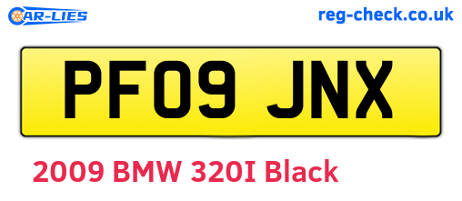 PF09JNX are the vehicle registration plates.