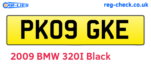 PK09GKE are the vehicle registration plates.