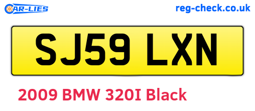 SJ59LXN are the vehicle registration plates.