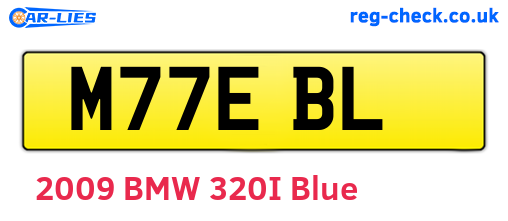 M77EBL are the vehicle registration plates.