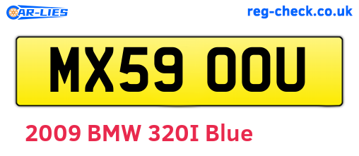 MX59OOU are the vehicle registration plates.
