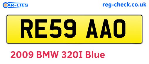 RE59AAO are the vehicle registration plates.
