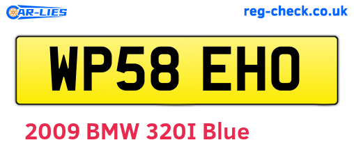 WP58EHO are the vehicle registration plates.