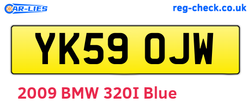 YK59OJW are the vehicle registration plates.