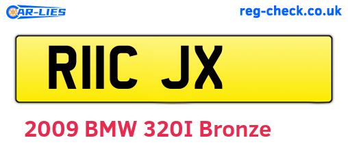 R11CJX are the vehicle registration plates.
