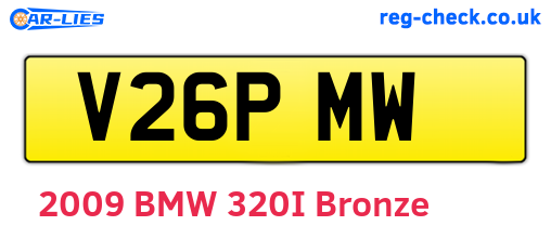 V26PMW are the vehicle registration plates.