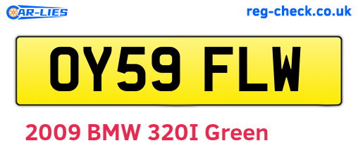 OY59FLW are the vehicle registration plates.