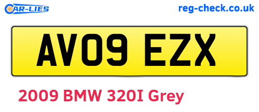 AV09EZX are the vehicle registration plates.