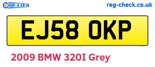 EJ58OKP are the vehicle registration plates.