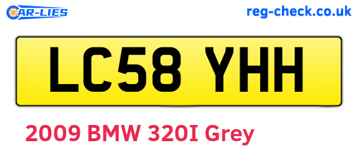 LC58YHH are the vehicle registration plates.