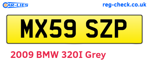 MX59SZP are the vehicle registration plates.