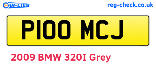 P100MCJ are the vehicle registration plates.