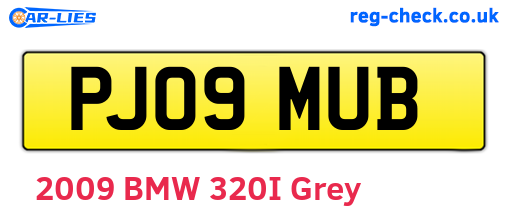 PJ09MUB are the vehicle registration plates.