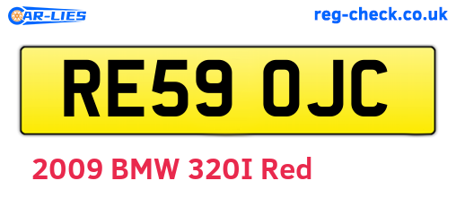 RE59OJC are the vehicle registration plates.
