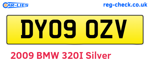 DY09OZV are the vehicle registration plates.