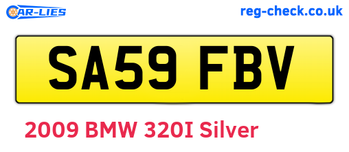 SA59FBV are the vehicle registration plates.