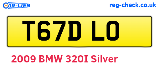T67DLO are the vehicle registration plates.