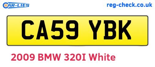 CA59YBK are the vehicle registration plates.