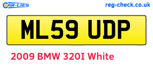 ML59UDP are the vehicle registration plates.