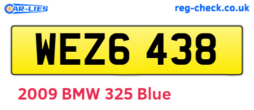 WEZ6438 are the vehicle registration plates.