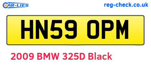 HN59OPM are the vehicle registration plates.