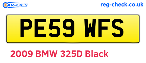 PE59WFS are the vehicle registration plates.