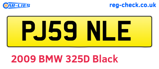 PJ59NLE are the vehicle registration plates.
