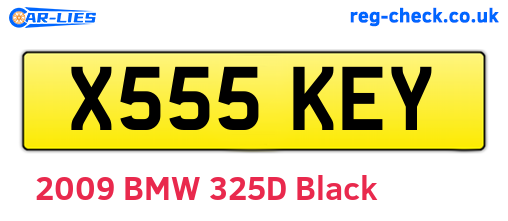 X555KEY are the vehicle registration plates.
