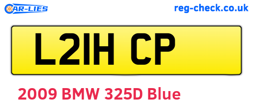 L21HCP are the vehicle registration plates.