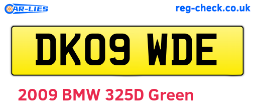 DK09WDE are the vehicle registration plates.