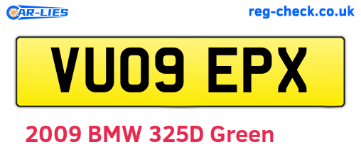 VU09EPX are the vehicle registration plates.