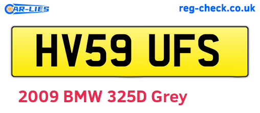 HV59UFS are the vehicle registration plates.