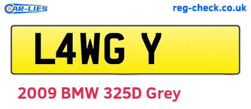 L4WGY are the vehicle registration plates.