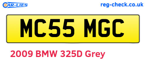 MC55MGC are the vehicle registration plates.