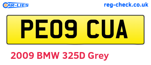 PE09CUA are the vehicle registration plates.