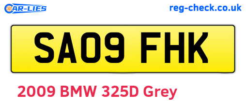 SA09FHK are the vehicle registration plates.