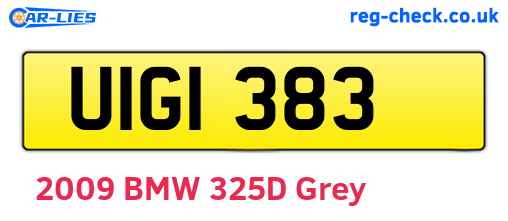 UIG1383 are the vehicle registration plates.