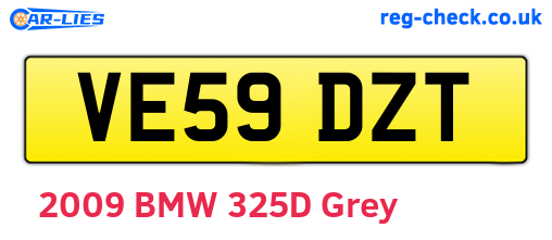 VE59DZT are the vehicle registration plates.