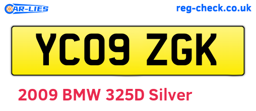 YC09ZGK are the vehicle registration plates.