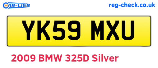YK59MXU are the vehicle registration plates.