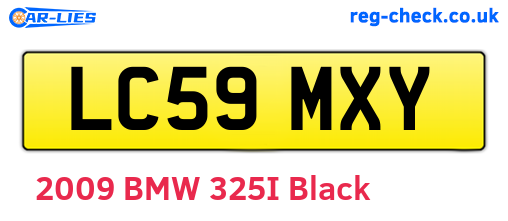 LC59MXY are the vehicle registration plates.