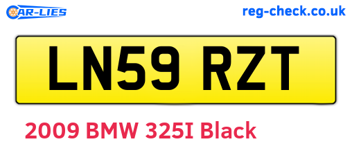 LN59RZT are the vehicle registration plates.