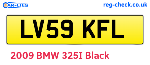LV59KFL are the vehicle registration plates.