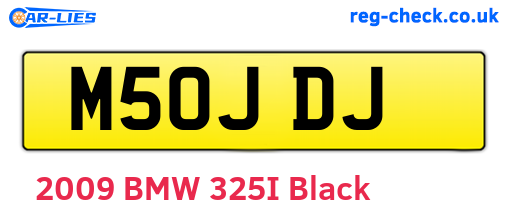 M50JDJ are the vehicle registration plates.