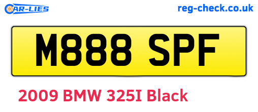 M888SPF are the vehicle registration plates.